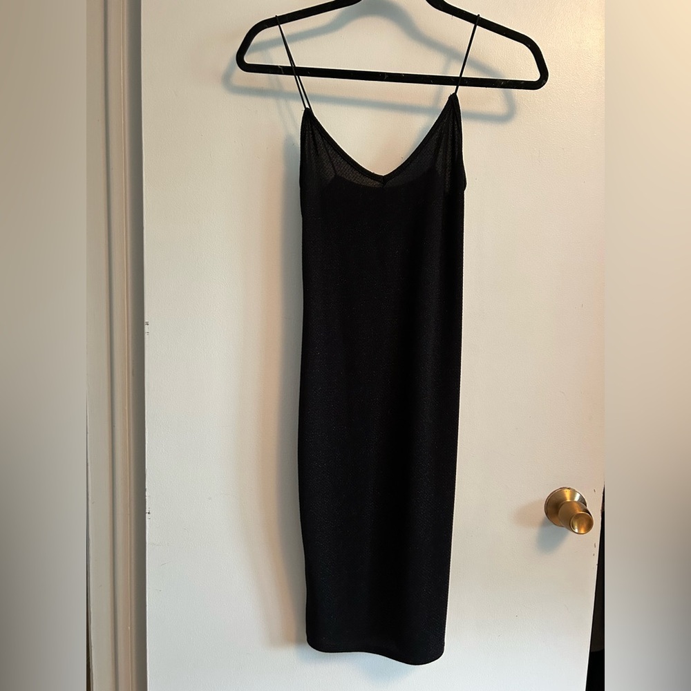 Olivia Rae Sleek Black Midi Dress